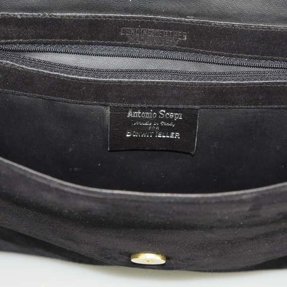 Vintage Antonio Scepi Bonwit Teller Suede Clutch - Picture 8 of 8